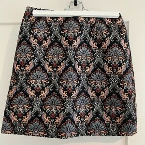 geometric print multicolor mini skirt